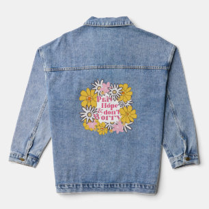 Padre Pio Quote katholiek Denim Jacket