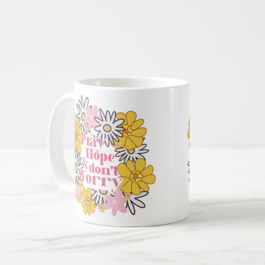 Padre Pio Quote katholiek Koffiemok (Voorkant links)