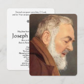 Padre Pio rooms-katholieke begrafenis Memorial Hei (Voorkant / Achterkant)