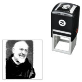 Padre Pio Rubber Stamp Zelfinktende Stempel (In situ)