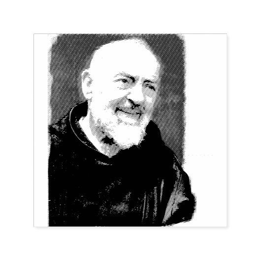 Padre Pio Rubber Stamp Zelfinktende Stempel (Design)