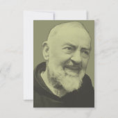 Padre Pio van Pietrelcina Bedankkaart (Voorkant)