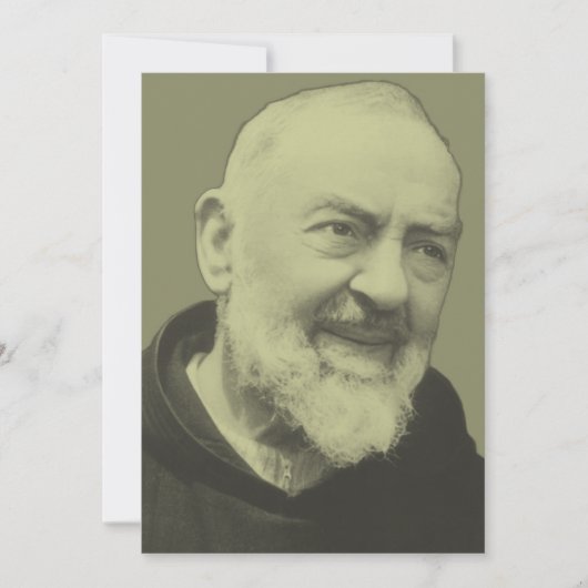 Padre Pio van Pietrelcina Feestdagenkaart (Voorkant)