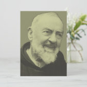 Padre Pio van Pietrelcina Feestdagenkaart (Staand voorkant)