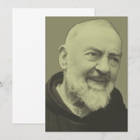 Padre Pio van Pietrelcina Kaart (Voorkant / Achterkant)