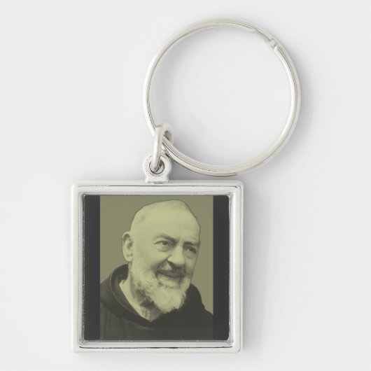 Padre Pio van Pietrelcina Sleutelhanger (Voorkant)