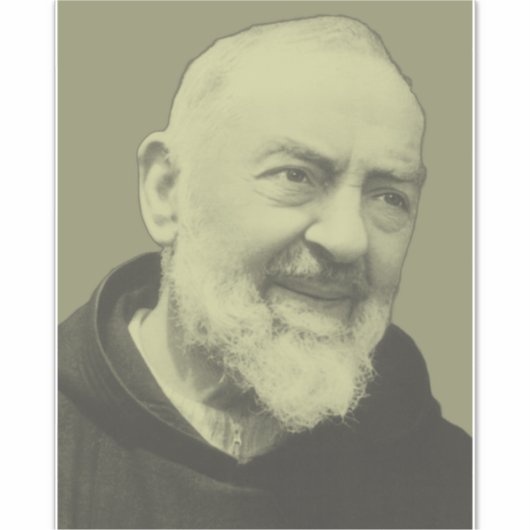 Padre Pio van Pietrelcina Sticker (Voorkant)