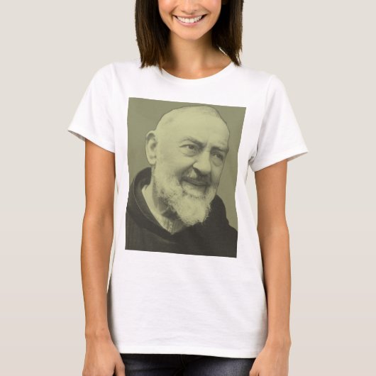 Padre Pio van Pietrelcina T-shirt (Voorkant)