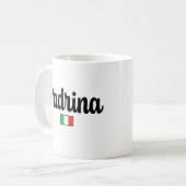 Padrina Italian Flag Mug - Gift for Godmother Koffiemok (Voorkant links)