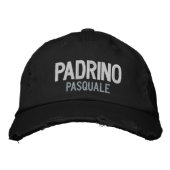 Padrino (godfather) Gepersonaliseerd geborduurd Geborduurde Pet (Voorkant)