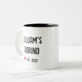 Padrino voorstel in het Spaans Tweekleurige Koffiemok (Voorkant links)