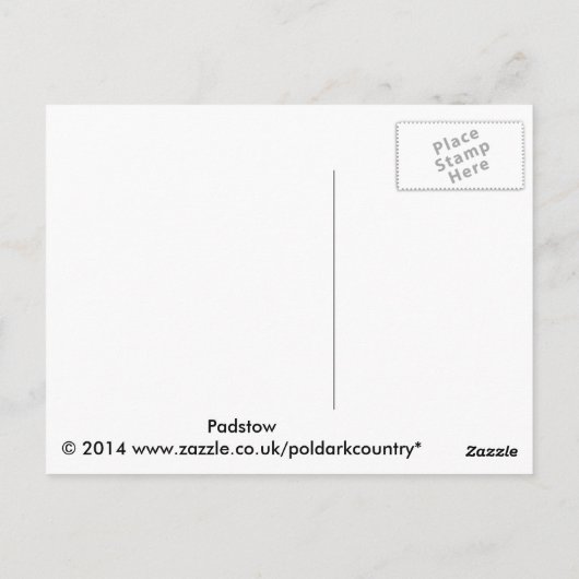 Padstow Cornwall England Briefkaart (Achterkant)