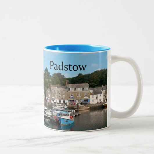 Padstow Cornwall England Tweekleurige Koffiemok (Rechts)