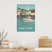 Padstow Cornwall Reisposter Poster (Keuken)