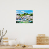 Padstow-haven in Cornwall UK, waterverf. Poster (Keuken)