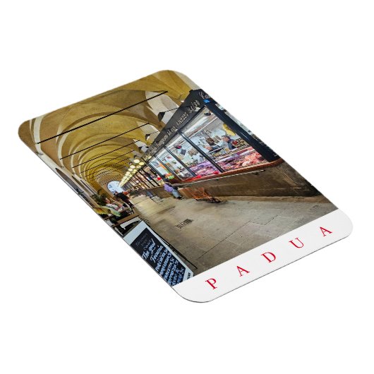 Padua overdekte markt uitzicht koelkastmagneet magneet (Rechterzijde)