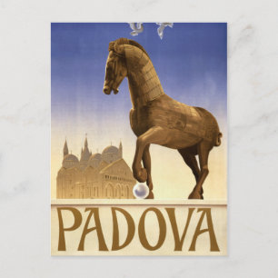 Padua Padova Italy Vintage Travel Poster hersteld Briefkaart