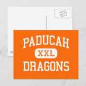 Paducah - Dragons - High School - Paducah Texas Briefkaart (Voorkant / Achterkant)