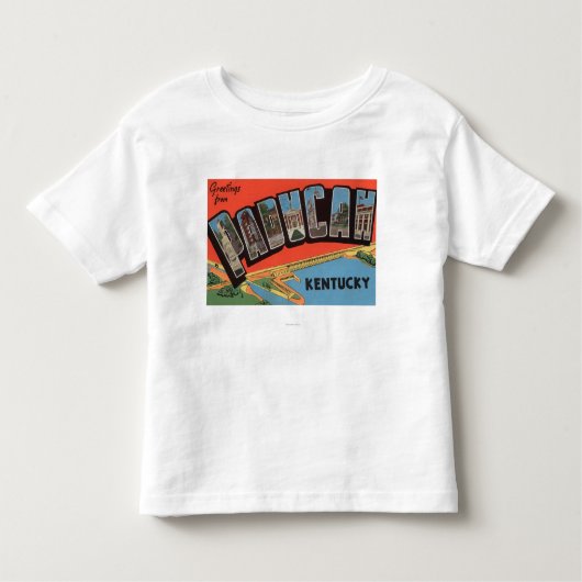 Paducah, Kentucky - Grote letterscènes Kinder Shirts (Voorkant)