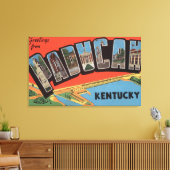 Paducah, Kentucky - Grote lettertjes Canvas Afdruk (Insitu (Woonkamer))