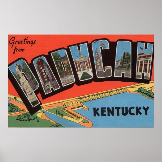Paducah, Kentucky - Grote lettertjes Poster (Voorkant)