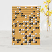 Paduk/Baduk/Go Asian Board Game wenskaart Kaart (Gele Bloem)