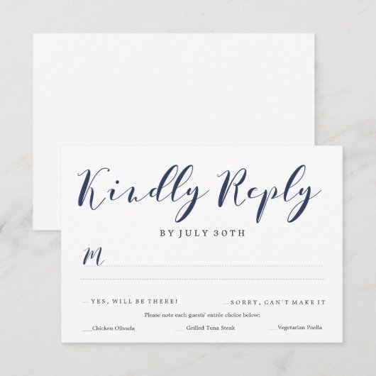 Paduka Script RSVP | HUWELIJKEN Kaartje (Voorkant / Achterkant)