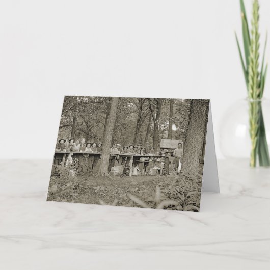  padvinder Camping Photo van 1920's Kaart (Voorkant)