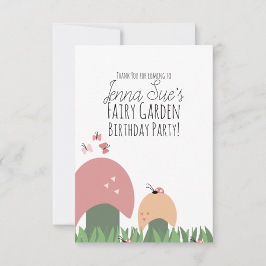 Padybugs Butterflies Bedankkaart (Voorkant)