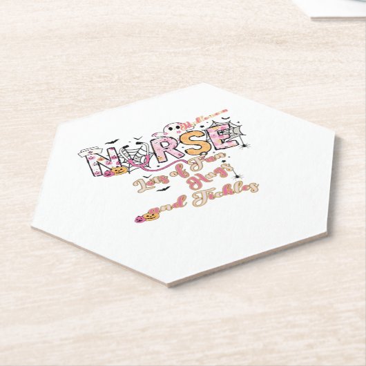 Paediactric Nurse Fun Halloween Design Essential T Kartonnen Onderzetters (Schuin)