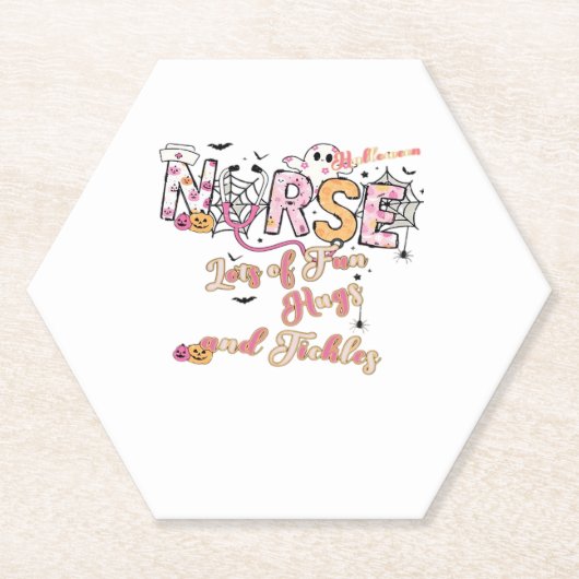 Paediactric Nurse Fun Halloween Design Essential T Kartonnen Onderzetters (Voorkant)