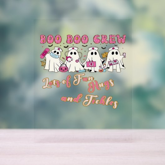 Paediatric Nurse Fun Halloween Ontwerp Essentieel  Acryl Bord (Neutraal)