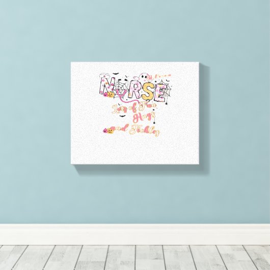 Paediatric Nurse Fun Halloween Ontwerp Essentieel  Canvas Afdruk (Insitu (Houten vloer))