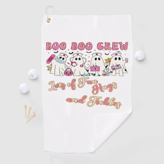 Paediatric Nurse Fun Halloween Ontwerp Essentieel Golfhanddoek (Insitu)