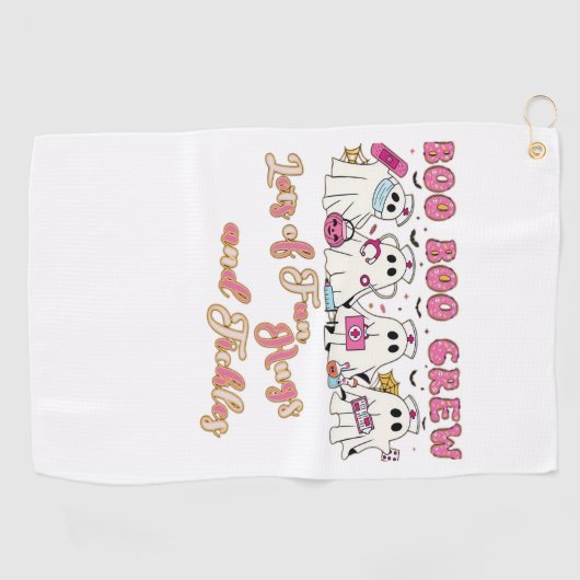 Paediatric Nurse Fun Halloween Ontwerp Essentieel  Golfhanddoek (Horizontaal)