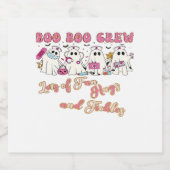 Paediatric Nurse Fun Halloween Ontwerp Essentieel Sparkling Wijnetiket (Enkel label)