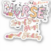 Paediatric Nurse Fun Halloween Ontwerp Essentieel  Sticker (Voorkant)