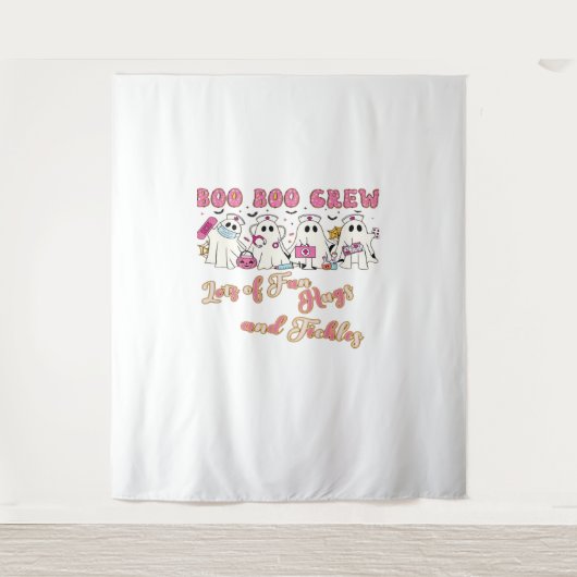 Paediatric Nurse Fun Halloween Ontwerp Essentieel  Wandkleed (Voorkant)