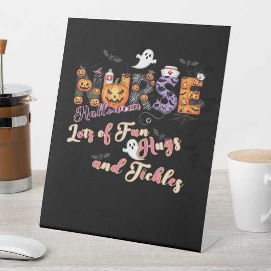 Paediatrics Nurse Fun Halloween Design Essential Reclamebord Met Voetstuk (Insitu)
