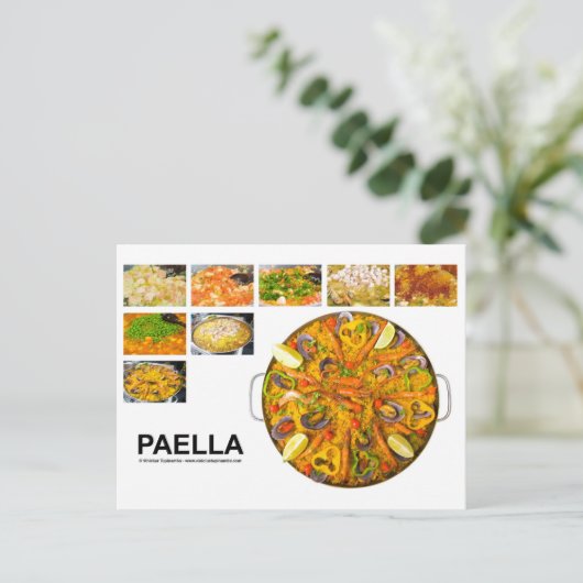 paella briefkaart (Staand voorkant)
