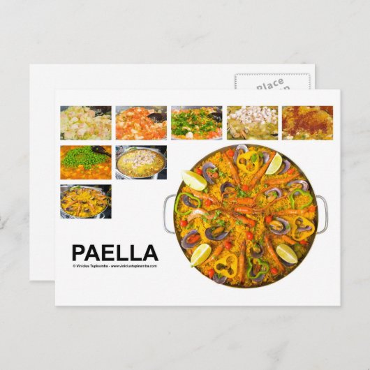 paella briefkaart (Voorkant / Achterkant)