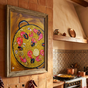 Paella De Marisco Schilderij van Alfred Fox Poster
