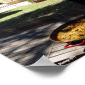 Paella gerecht rustend in tuin poster (Hoek)