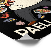 Paella Lover Mannen Spaanse chef-kok Spaans eten P Poster (Hoek)