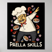 Paella Lover Mannen Spaanse chef-kok Spaans eten P Poster (Voorkant)