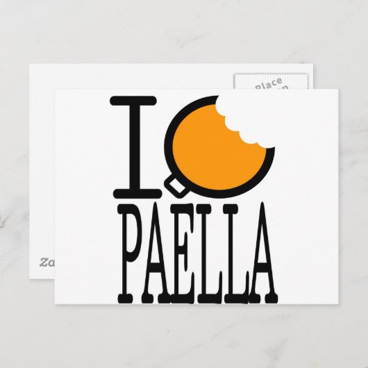 paella-passie briefkaart (Voorkant / Achterkant)