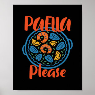 Paella Please Spaanse Keuken Spanje Reizen Vakanti Poster