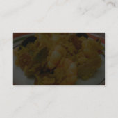 Paella Shrimp Clams Sausages Rice Visitekaartje (Achterkant)