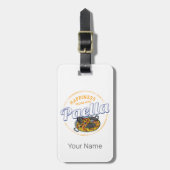Paella Snack  Spanje Paella Pan Souvenir Bagagelabel (Voorkant verticaal)