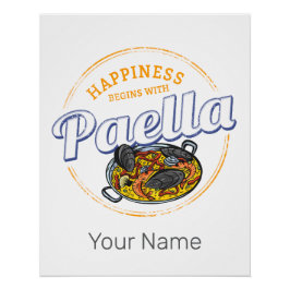 Paella Snack Spanje Paella Pan Souvenir Perfect Poster